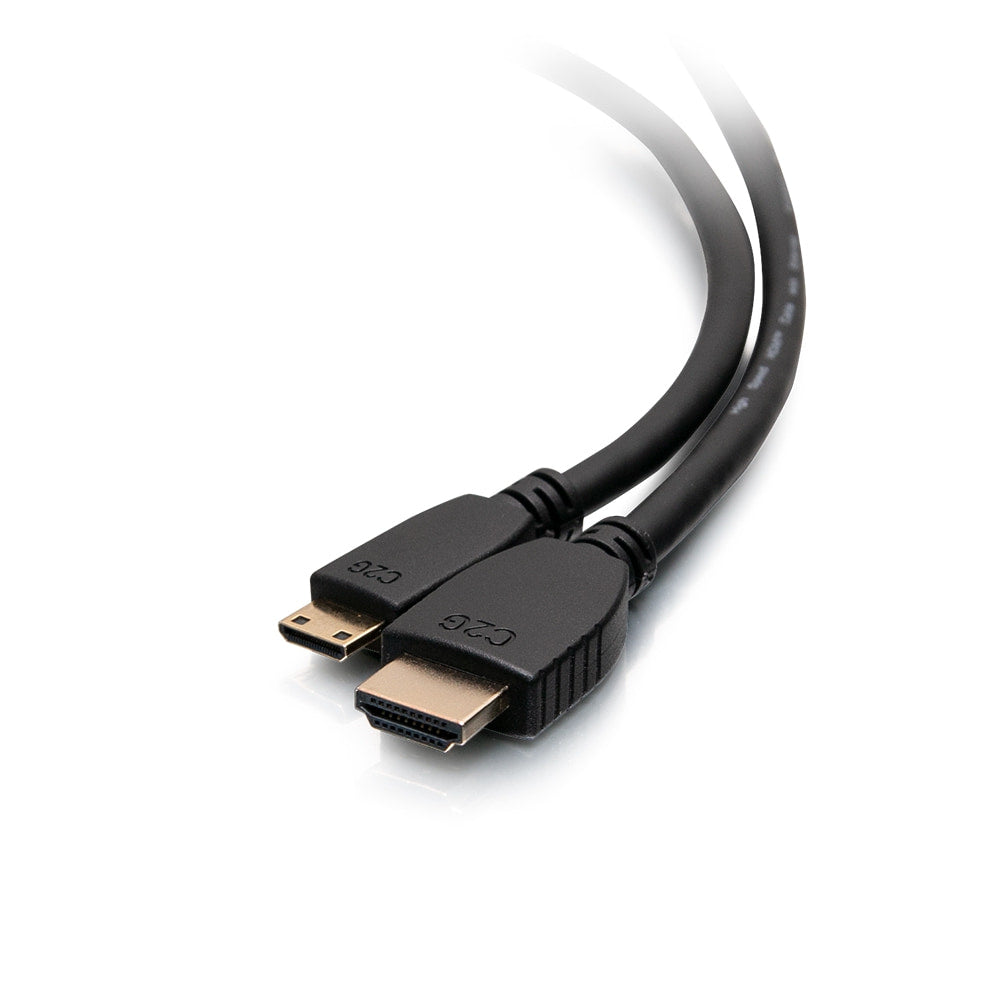 C2G 3ft 4K HDMI to HDMI Mini Cable with Ethernet - High Speed - 60Hz - M/M - Cable HDMI con Ethernet - mini HDMI male to HDMI male - 91.4 cm - shielded - black