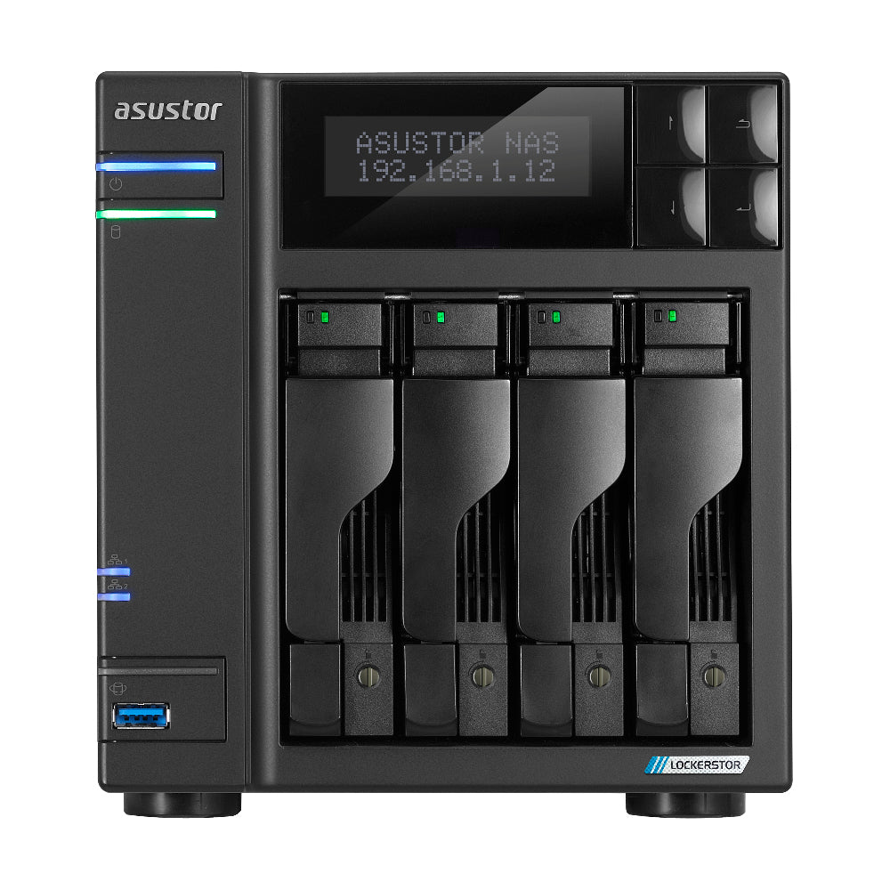 NAS ASUSTOR AS6704T LOCKERSTOR 4 Gen 2, AS6704T 4-Bay 4C 2.0GHz-4GB-2.