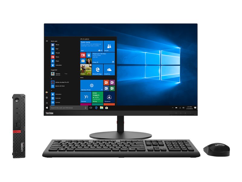 Lenovo ThinkCentre M920q 10V8 - Pequeno - Core i5 8500T / 2.1 GHz - RAM 8 GB - HDD 500 GB - UHD Graphics 630 - GigE - Win 10 Pro 64-bit - monitor: nenhum - preto