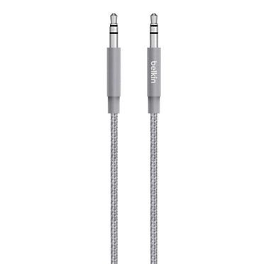 Belkin MIXIT Metallic Aux Cable - Cabo de áudio - porta mini estéreo macho para porta mini estéreo macho - 1.2 m - cinza