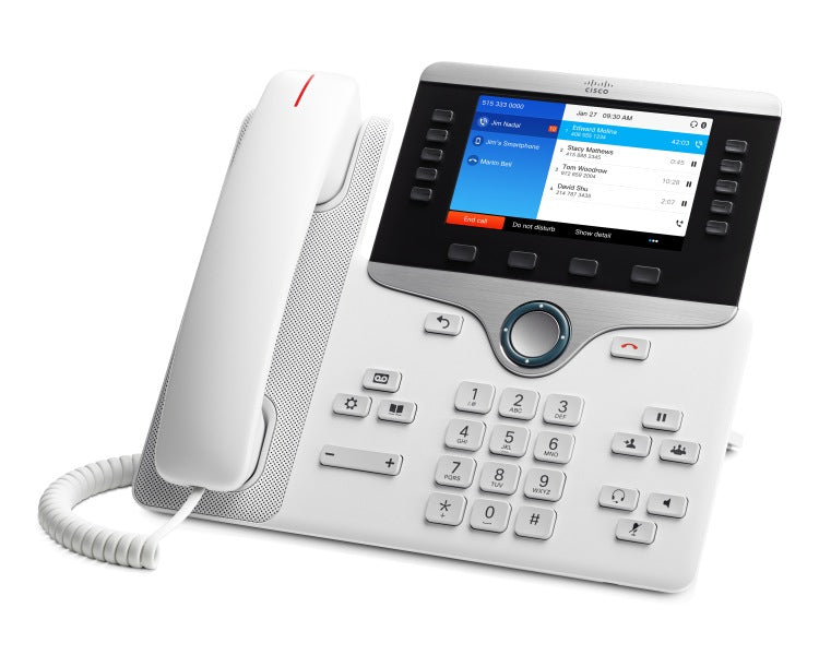 Cisco IP Phone 8851 - VoIP Phone - SIP, RTCP, RTP, SRTP, SDP - 5 Lines - White