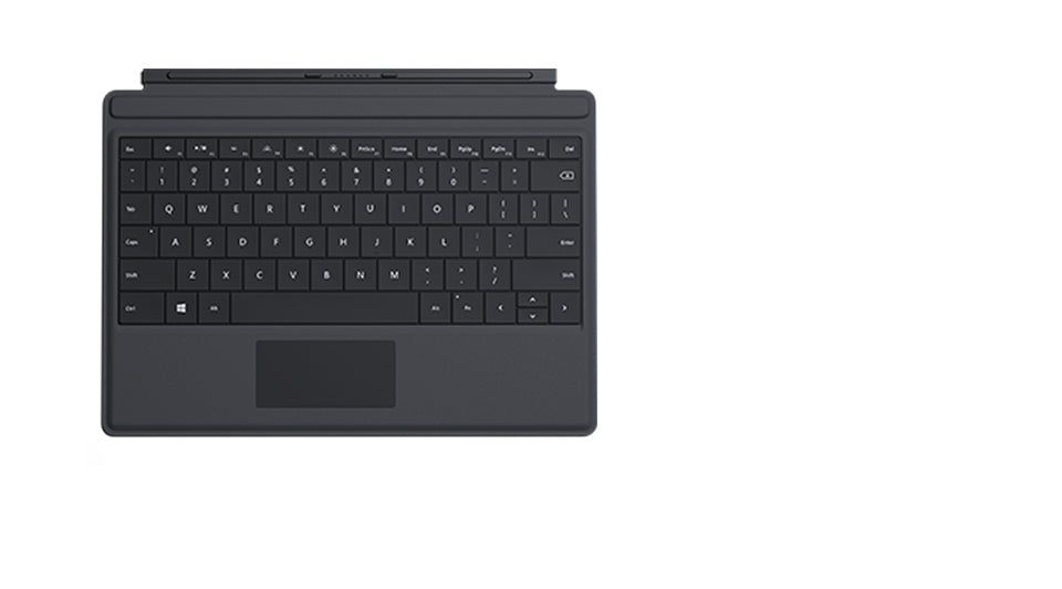 Microsoft Surface 3 Type Cover - Keyboard - Backlight - QWERTY - UK - Black - for Surface 3