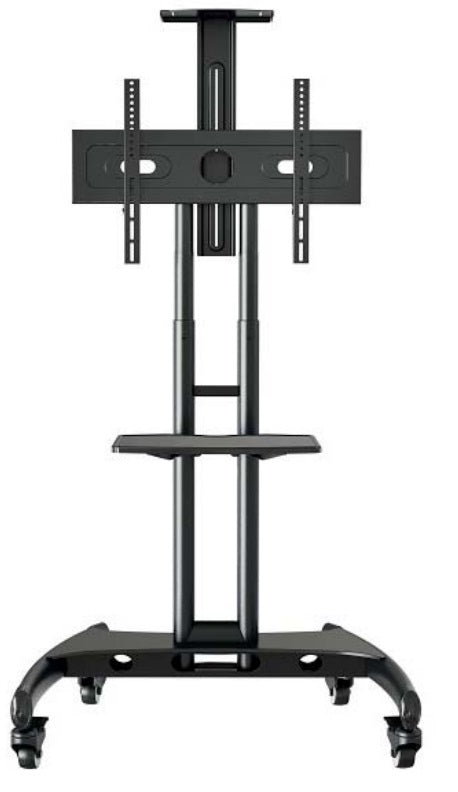 Peerless Tru Vue TRVT561 Mobile Height Adjustable Trolley - Trolley - For LCD Display - Matte Black - Screen Size: 32"-75"