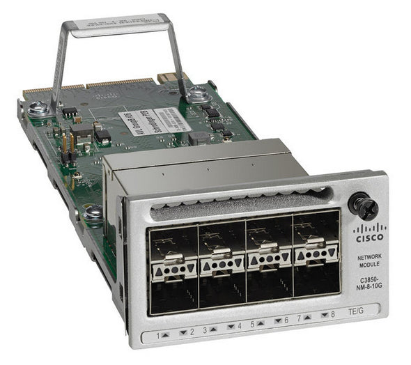 Cisco - Módulo de expansión - 10 Gigabit SFP+/SFP (mini-GBIC) x 8 - para Catalyst 3850-12X48U-E, 3850-12X48U-S, 3850-24XS-E, 3850-24XS-S, 3850-24XU-E, 3850-24XU-S