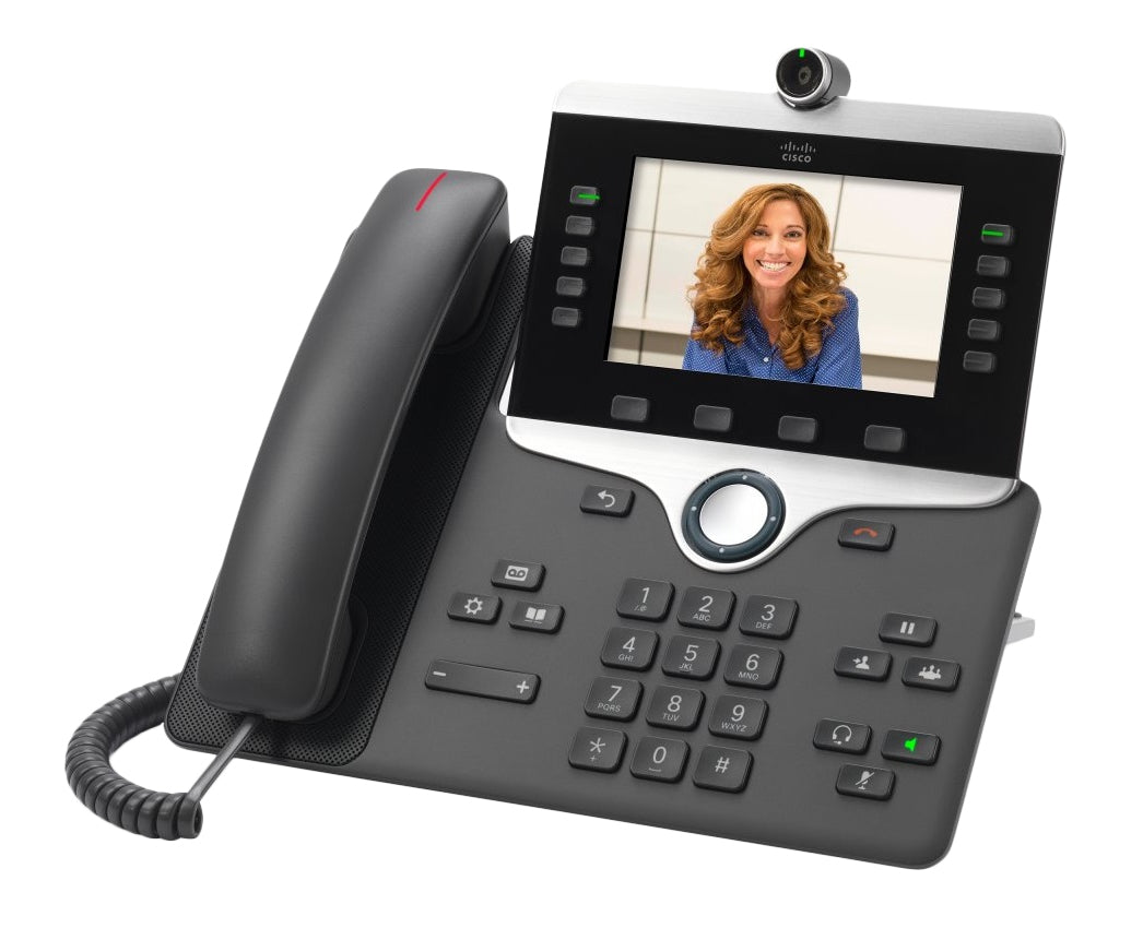 Cisco IP Phone 8845 - Videoteléfono IP - con cámara digital, interfaz Bluetooth - SIP, SDP - 5 líneas - carbón