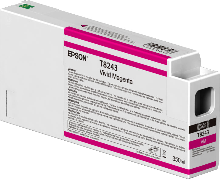 Epson T824300 - 350 ml - bright magenta - original - ink cartridge - for SureColor SC-P6000, SC-P7000, SC-P7000V, SC-P8000, SC-P9000, SC-P9000V