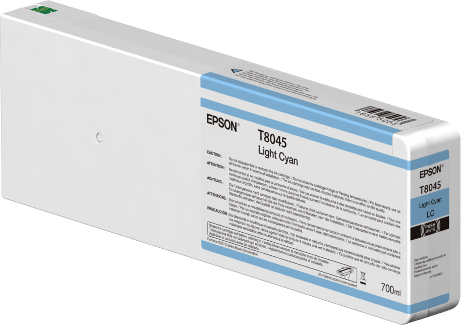 Epson T8045 - 700 ml - light cyan blue - original - ink cartridge - for SureColor SC-P6000, SC-P7000, SC-P7000V, SC-P8000, SC-P9000, SC-P9000V