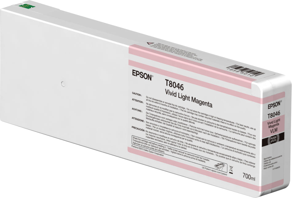 Epson T8046 - 700 ml - vivid light magenta - original - ink cartridge - for SureColor SC-P6000, SC-P7000, SC-P7000V, SC-P8000, SC-P9000, SC-P9000V