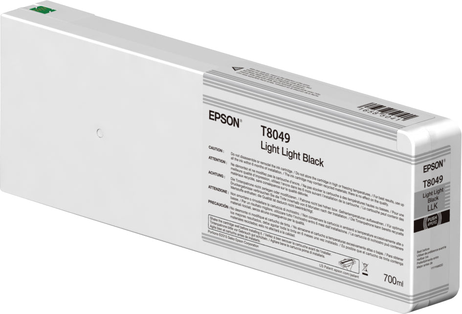 Epson T804900 - 700 ml - clear light black - original - ink cartridge - for SureColor SC-P6000, SC-P7000, SC-P7000V, SC-P8000, SC-P9000, SC-P9000V