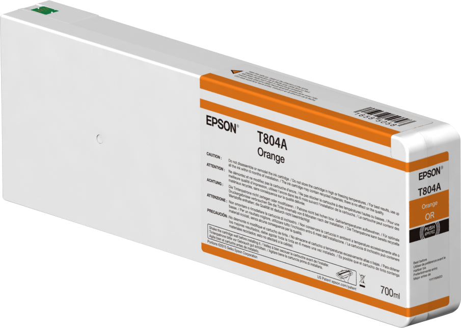 Epson T804A - 700 ml - orange - original - ink cartridge - for SureColor SC-P7000, SC-P7000V, SC-P9000, SC-P9000V