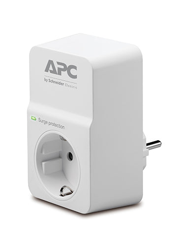 APC SurgeArrest Essential - Protector contra sobretensiones - 230 V CA - Conectores de salida: 1 - Italia - Blanco