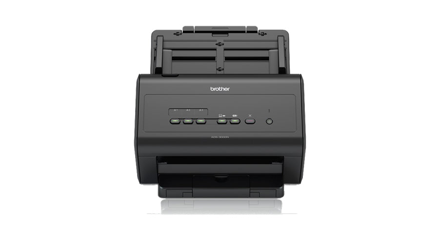 Brother ADS-3000N - Document Scanner - Dual CIS - Duplex - A4 - 600 dpi x 600 dpi - up to 50 ppm (mono) / up to 50 ppm (color) - ADF (50 sheets) - up to 3000 scans per day - USB 3.0 , Gigabit LAN, USB 2.0 (Host)