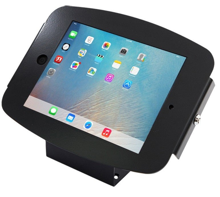 Compulocks Space 45° iPad 12.9" Wall Mount / Counter Top Kiosk Black - Cobertura - para tablet (Antirroubo) - bloqueável - alumínio de alto-nível - preto - para Apple 12.9-inch iPad Pro (1.ª geração, 2.ª geração)