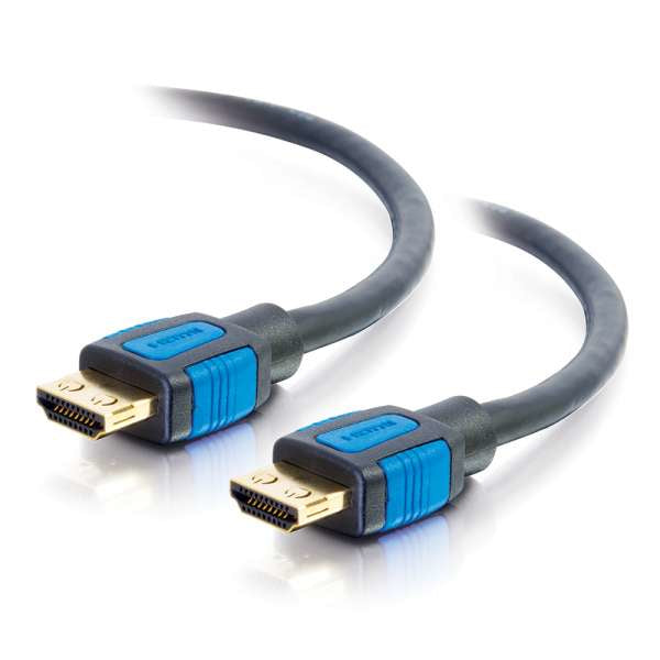 C2G Cable HDMI 4K de 1,5 pies con Ethernet y conectores de sujeción - M/M - Cable HDMI con Ethernet - HDMI macho a HDMI macho - 45,7 cm - Doble blindaje - Negro - Soporte 4K
