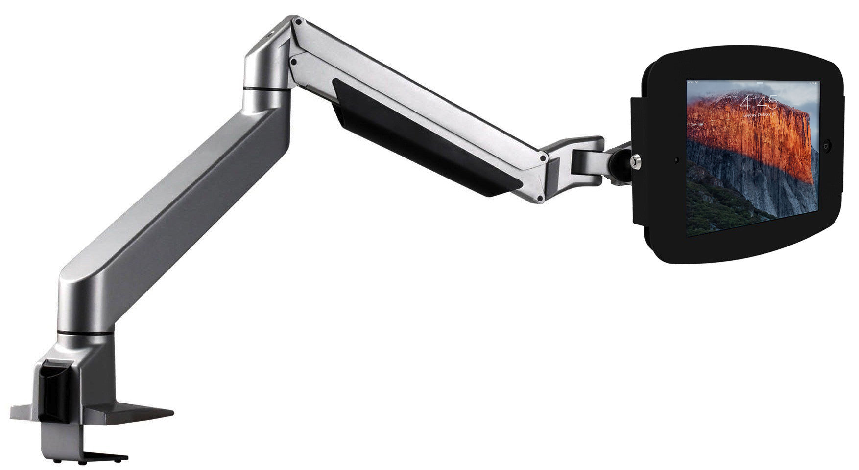 Compulocks Space Reach iPad 12.9" Counter Top Articulating Arm Black - Cobertura - para tablet (Antirroubo) - bloqueável - alumínio - preto - Computador de mesa, montável na secretária - para Apple 12.9-inch iPad Pro (1.ª geração, 2.ª geração)