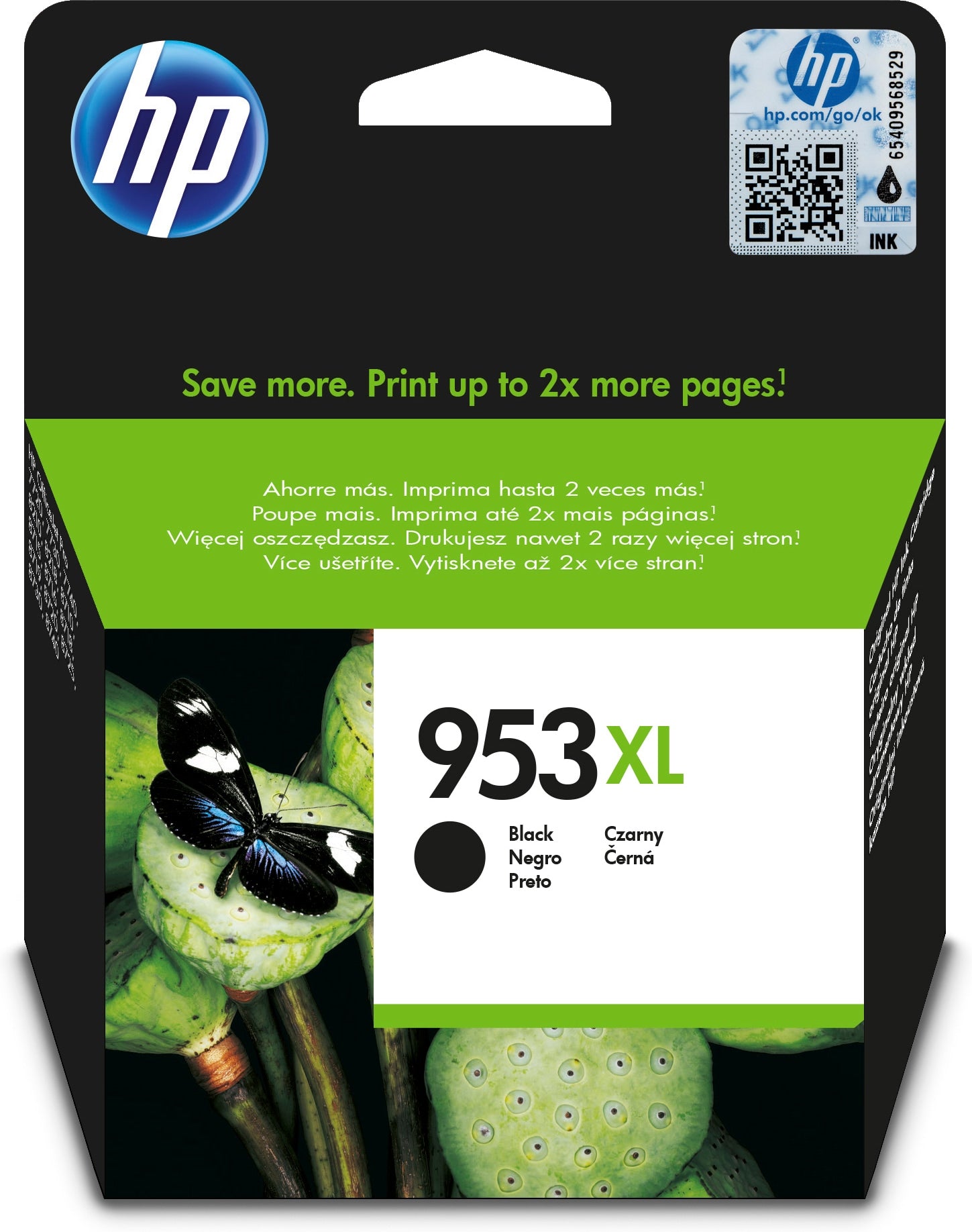 HP 953XL - 42.5 ml - Alto Rendimento - preto - original - blister - tinteiro - para Officejet Pro 77XX, 82XX, 87XX