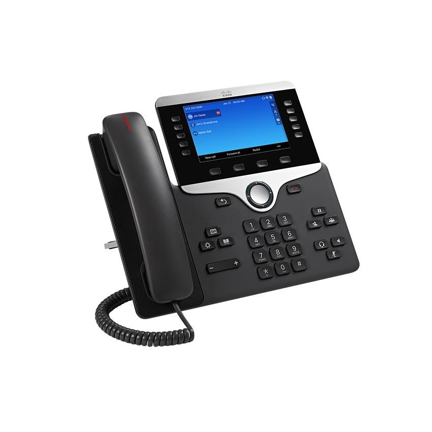 Cisco IP Phone 8861 - With Multiplatform Phone Firmware - VoIP Phone - IEEE 802.11a/b/g/n/ac (Wi-Fi) - SIP, RTCP, RTP, SRTP, SDP - Charcoal