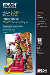 Epson Value - Glossy - A4 (210 x 297 mm) - 183 gsm - 20 sheet(s) photo paper - for Expression Home XP-255, 257, 352, 355, 452, 455, Expression Home HD XP-15000