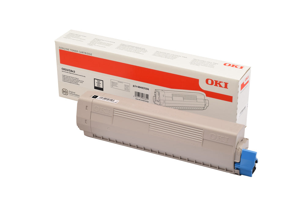 OKI - High Capacity - Black - Genuine - Toner Cartridge - for C833dn, 833n, 843dn