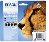 Epson T0715 Multipack - Pack of 4 - 23.9 ml - black, yellow, cyan, magenta - original - ink cartridge - for Stylus DX9400, SX115, SX210, SX215, SX218, SX415, SX515, SX610, Stylus Office BX310, BX610