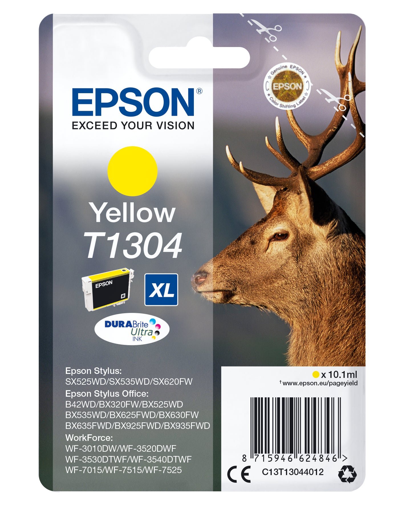 EPSON TINTEIRO AMARELO XL SX525/620/B42/935/WF-7