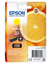 Epson 33 - 4.5 ml - amarelo - original - blister - tinteiro - para Expression Home XP-635, 830, Expression Premium XP-530, 540, 630, 635, 640, 645, 830, 900