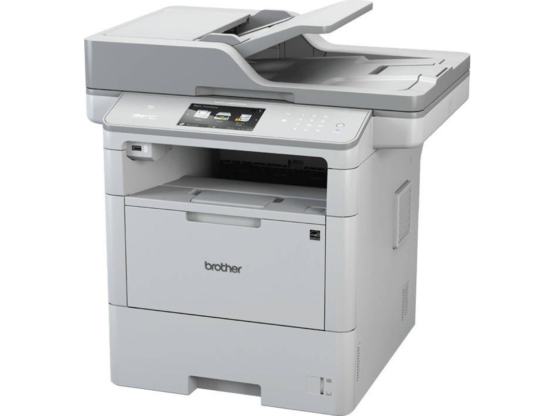 Brother MFC-L6800DWT - Multifunction Printer - B/W - Laser - Legal (216 x 356 mm) (original) - A4/Legal (media) - up to 46 ppm (copy) - up to 46 ppm (print) - 1090 sheets - 33.6 Kbps - USB 2.0, Gigabit LAN, Wi-Fi(n), USB host, NFC