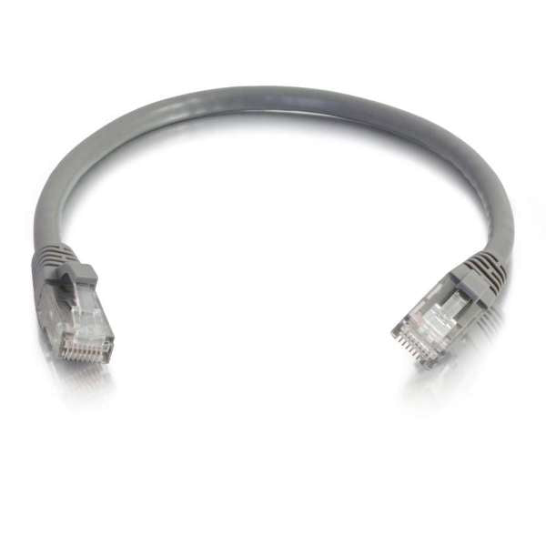 Cable de conexión de red C2G Cat6 con arranque sin blindaje (UTP) - Cable de conexión - RJ-45 (M) a RJ-45 (M) - 15 m - PTNB - CAT 6 - moldeado, sin nudos, trenzado - gris