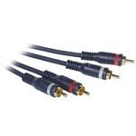 C2G Velocity - Cable de Audio - Audio Compuesto - RCA Macho a RCA Macho - 1 m - Par Trenzado Doble Blindado