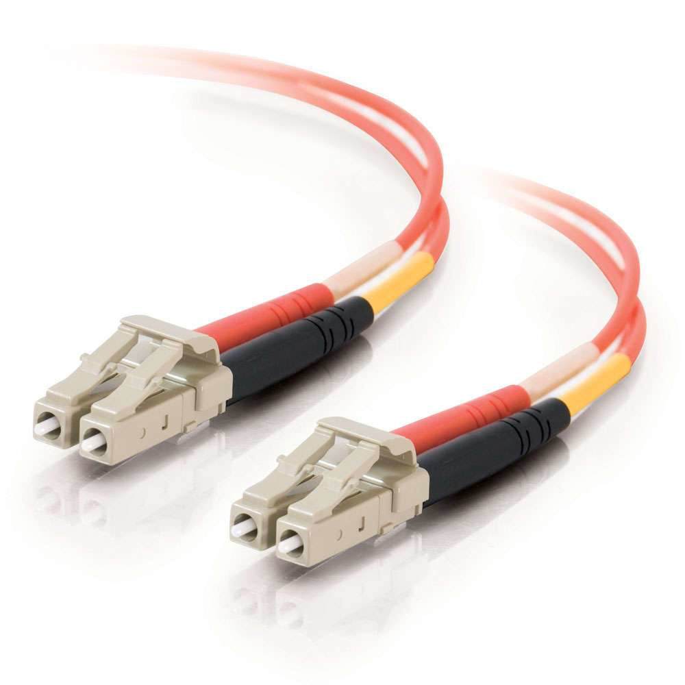C2G Low-Smoke Zero-Halogen - Cable patch - multimodo LC (M) a multimodo LC (M) - 3 m - fibra óptica - 50 / 125 micras - naranja