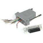 C2G Modular Adapter - Adaptador serial - RJ-45 (F) para DB-15 (M) - cinza