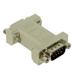 C2G - Adaptador de modem nulo - DB-9 (M) para DB-9 (F) - moldado - cinza