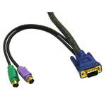 C2G Ultima 3-in-1 Universal - Keyboard / Video / Mouse Cable (KVM) - PS/2, HD-15 (VGA) (M) to PS/2, HD-15 (VGA) (M) - 3m - charcoal