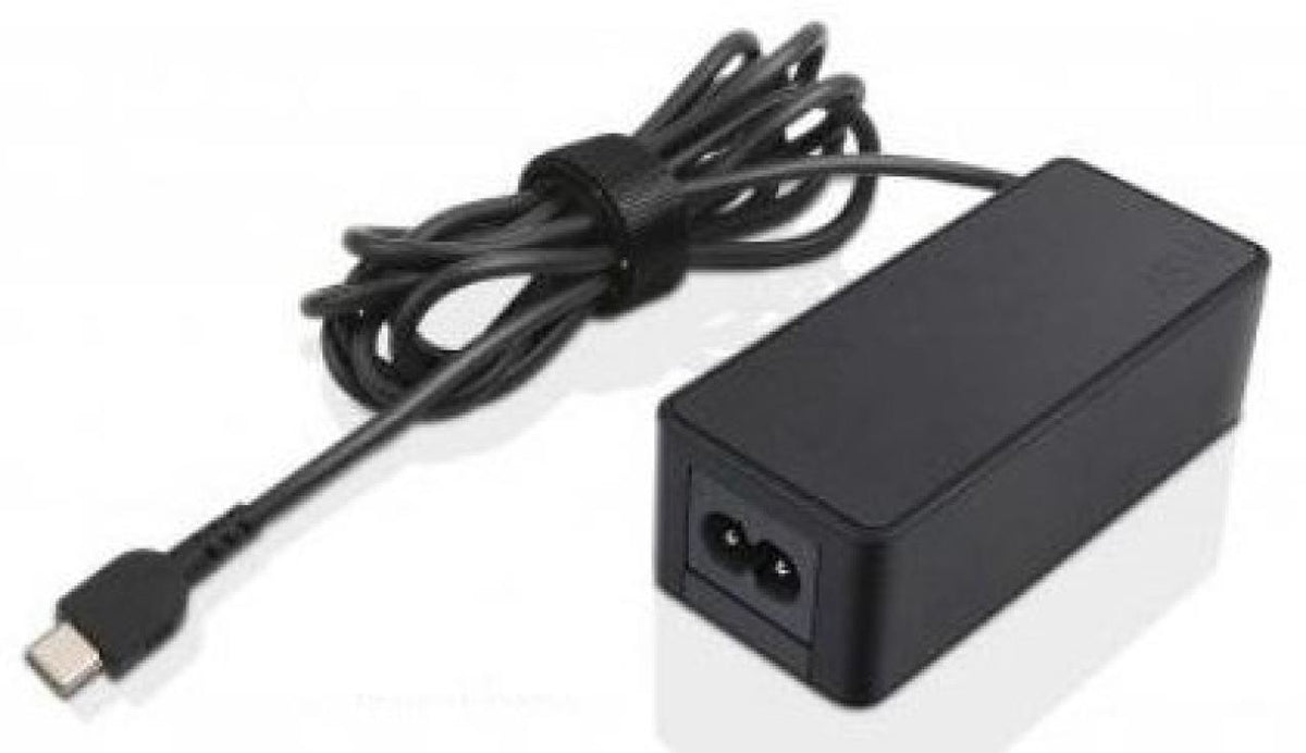 Lenovo 45W Standard AC Adapter (USB Type-C) - Power Adapter - AC 100-240 V - 45 Watt - for Lenovo 100e (1st/2nd Gen), 14e, 14w, 300e (1st/2nd Gen), 500e (2nd Gen) Gen), ThinkBook 13s-IML, 14s-IML, ThinkPad 11e/Yoga (4th/5th Gen), A285, A485, E