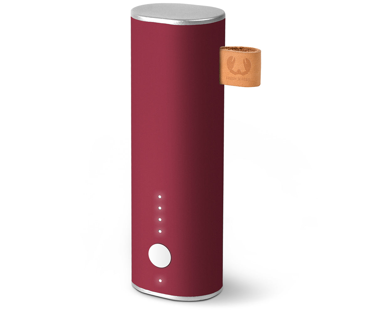 Fresh 'n Rebel Powerbank POWER TO GO - Portable Charger - 3000 mAh - 1 A (USB) - On Cable: Micro-USB - Ruby