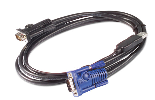 APC - Cable USB/Video - USB, HD-15 (VGA) (M) a HD-15 (VGA) (M) - 7,6 m - - a KVM analógico multiplataforma de 16 puertos de APC, KVM analógico multiplataforma de 8 puertos