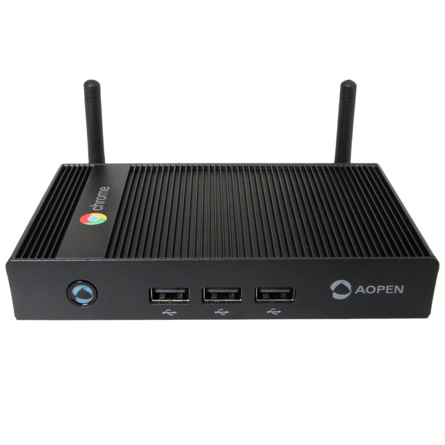 AOpen Chromebox Mini - Mini PC - 1 RK3288C - RAM 4 GB - SSD - eMMC 32 GB - Mali-T764 - GigE - WLAN: Bluetooth 4.0, 802.11a/b/g/n/ac - Chrome OS - pantalla: ninguna - negro