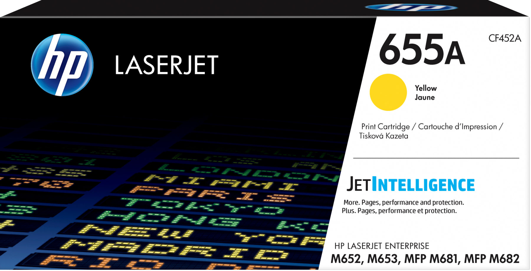 HP 655A - Amarelo - original - LaserJet - cartucho de toner (CF452A) - para Color LaserJet Enterprise M652, M653, LaserJet Enterprise Flow MFP M681, MFP M682