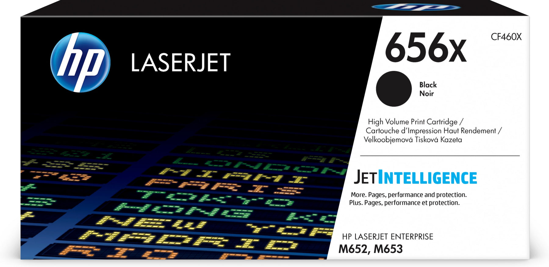 HP 656X - Alto Rendimento - preto - original - LaserJet - cartucho de toner (CF460X) - para Color LaserJet Enterprise M652dn, M652n, M653dh, M653dn, M653x