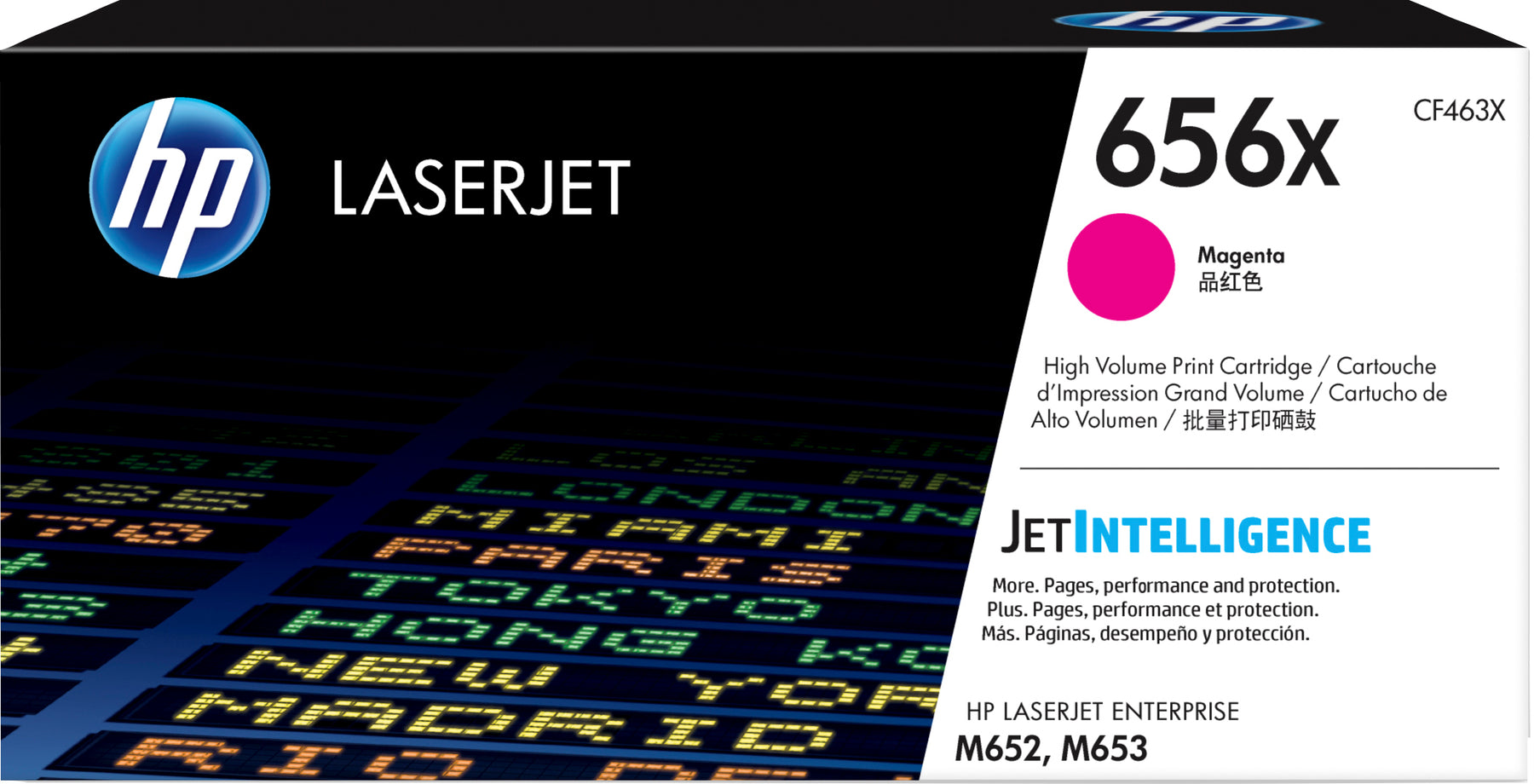 HP 656X - High Yield - magenta - original - LaserJet - toner cartridge (CF463X) - for Color LaserJet Enterprise M652dn, M652n, M653dh, M653dn, M653x