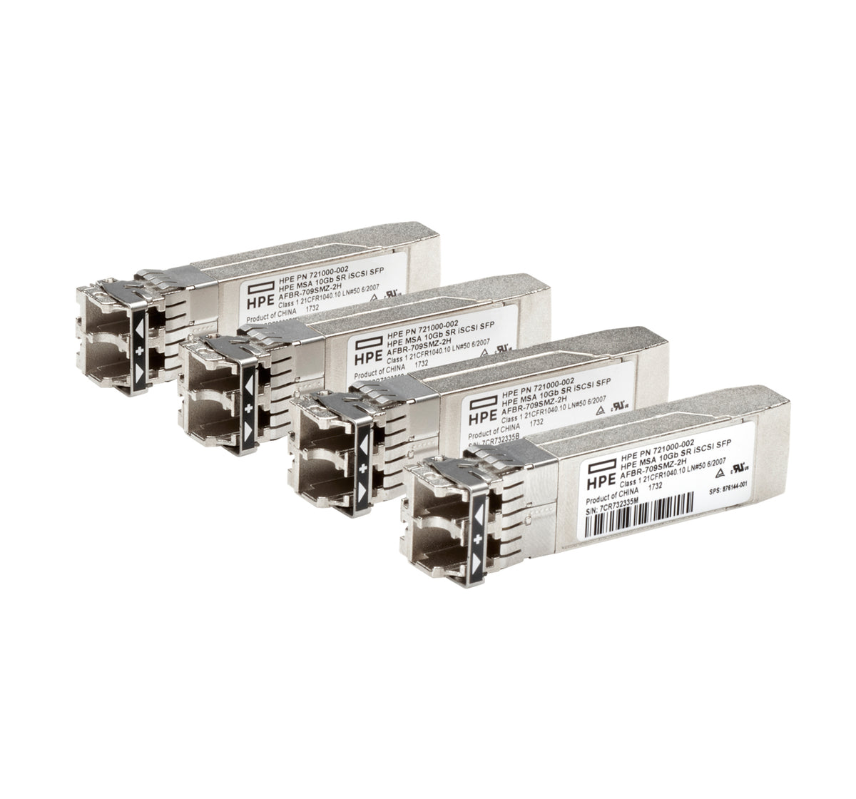 HPE - SFP+ Transceiver Module - 10 GigE, iSCSI - 10GBase-SR (pack of 4)