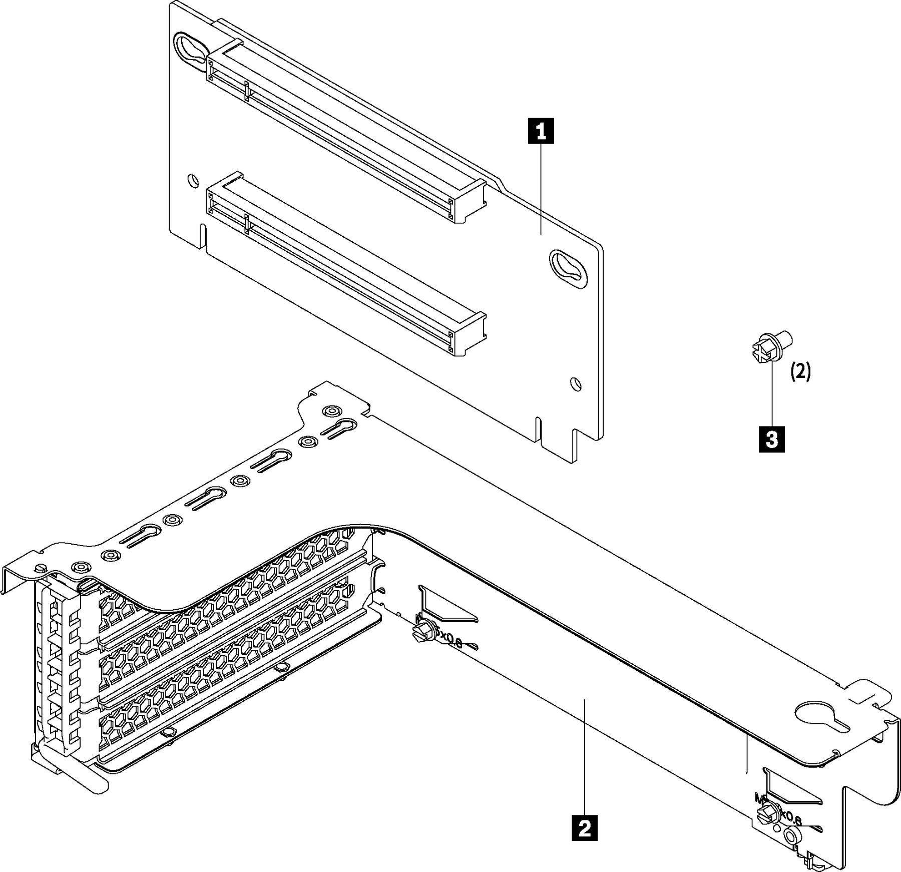 Lenovo Riser 1 Kit - Riser Card - for ThinkAgile VX Certified Node 7Y94, ThinkAgile VX5520 Appliance, VX7520 Appliance