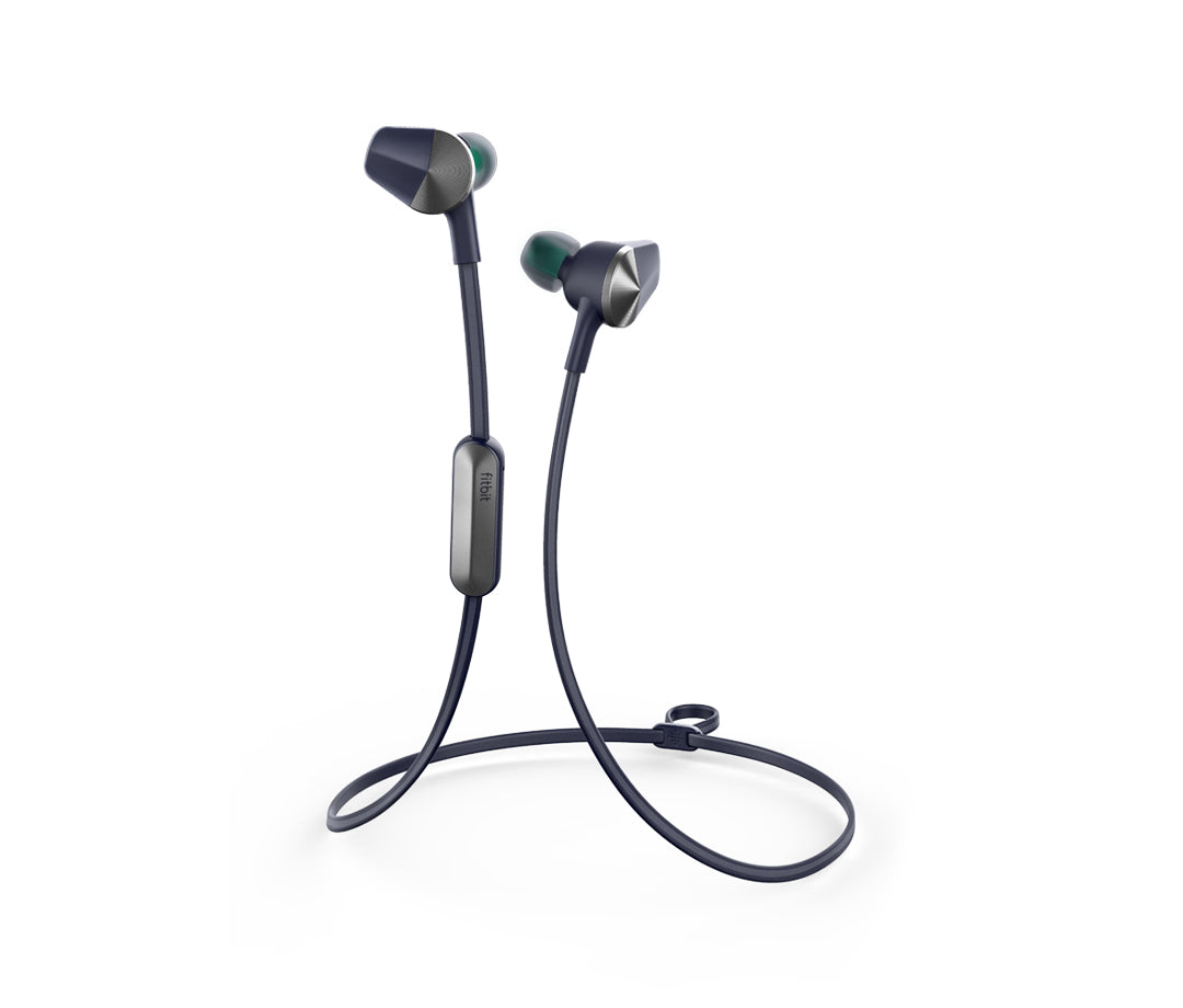 Fitbit Flyer - In-ear headphones with microphone - in-ear - bluetooth - wireless - noise isolation - night blue