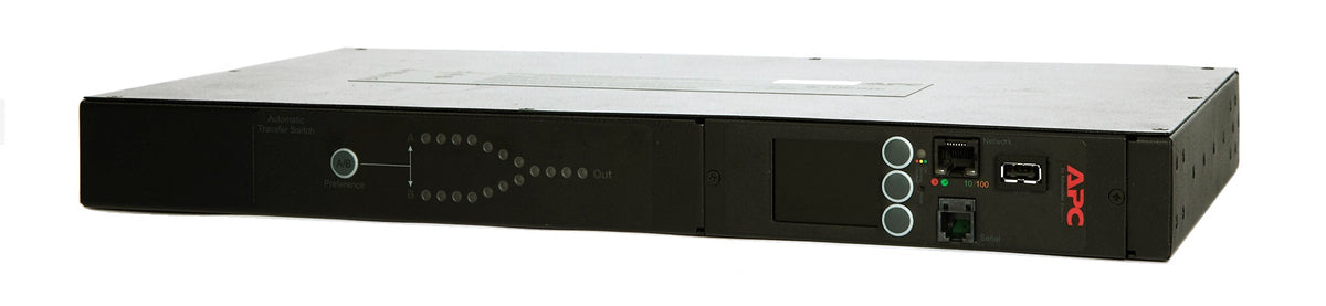 APC Rack Automatic Transfer Switch AP4422 - Comutador redundante (montável em bastidor) - AC 230 V - 3840 VA - Ethernet 10/100, RS-232, USB - conectores de saída: 1 - 1U - preto - para P/N: SMTL1000RMI2UC, SMX1000C, SMX1500RM2UC, SMX1500RM2UCNC, SMX7