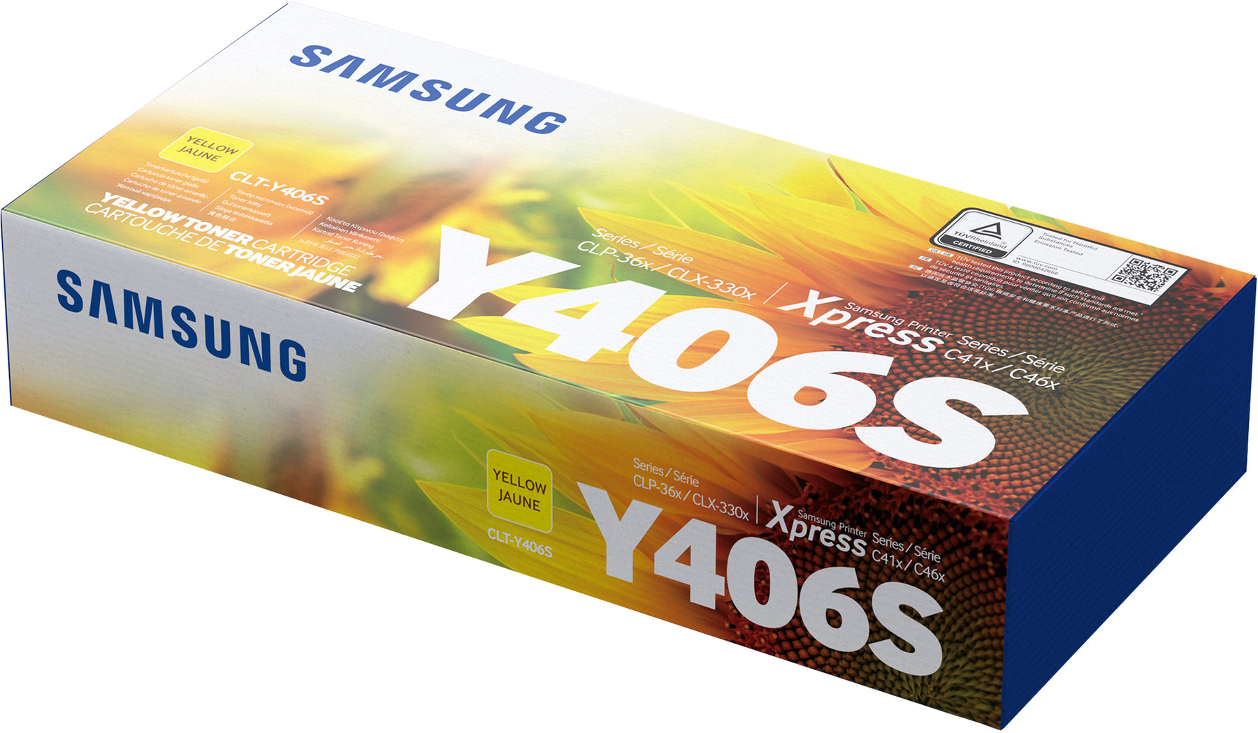 Samsung CLT-Y406S - Yellow - original - toner cartridge (SU462A) - for Samsung CLX-3300, 3302, 3303, 3304, 3305, 3306, 3307, SCX-3300, 3301, 3305, 3306