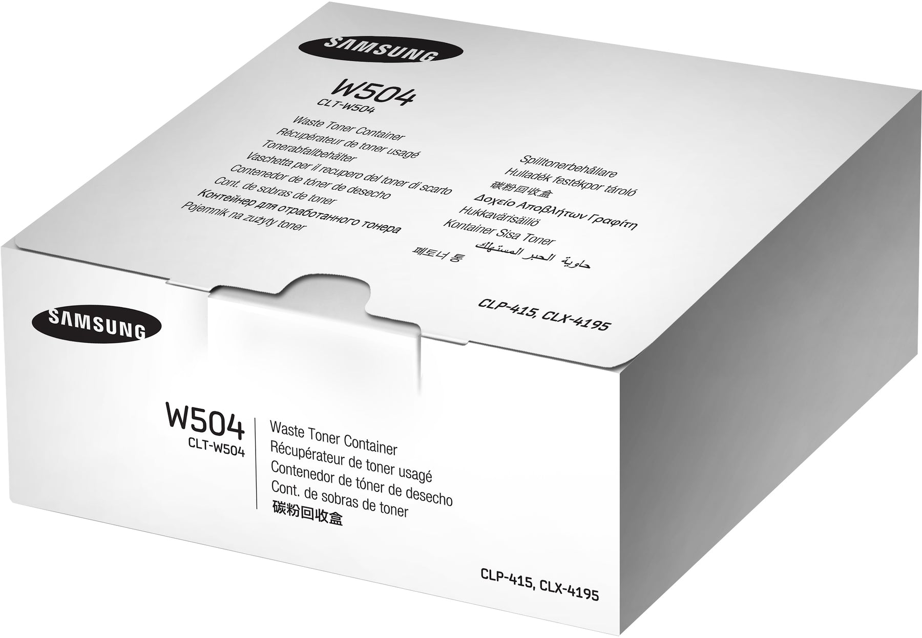 Samsung CLT-W504 - Black, Yellow, Cyan, Magenta - Waste Toner Collector - For Samsung CLP-415, CLX-4195, MultiXpress SL-C1453, C1454, Xpress SL-C1404, C1810, C1860
