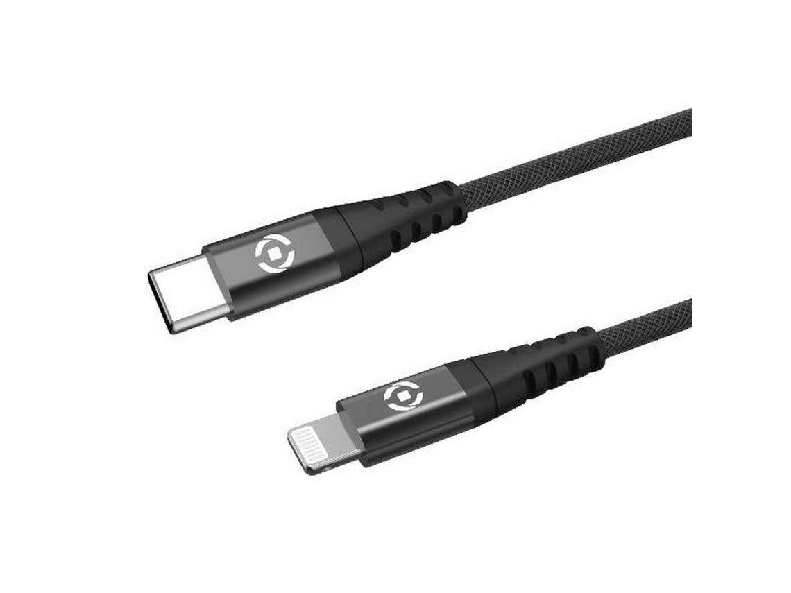 CABLE USB-C LIGHTNING NYL 60W NEGRO