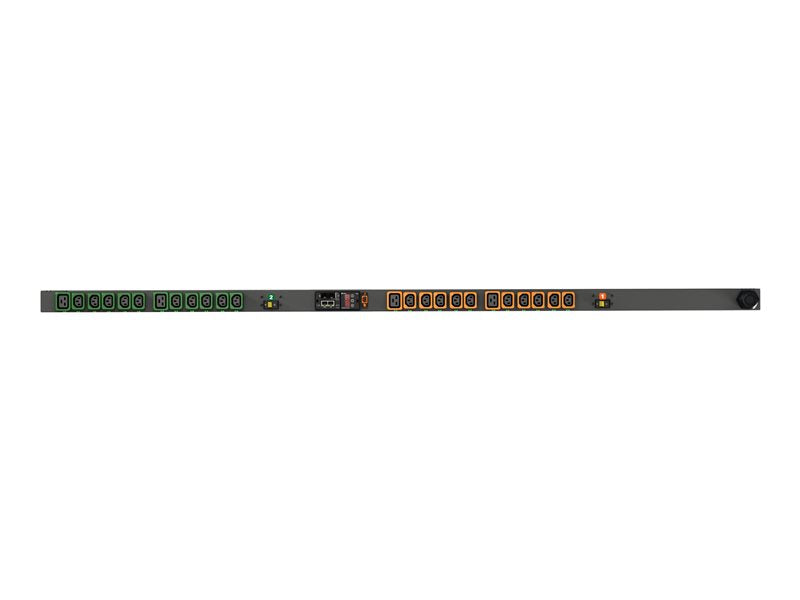 Vertiv Geist Switched VP8953 - Unidade de distribuição de potência (montável em bastidor) - AC 230 V - 7.3 kW - Ethernet 10/100, USB - entrada: IEC 60309 2P+E - conectores de saída: 24 (4 x IEC 60320 C19, 20 x IEC 60320 C13) - 0U - 3 m cabo - revesti