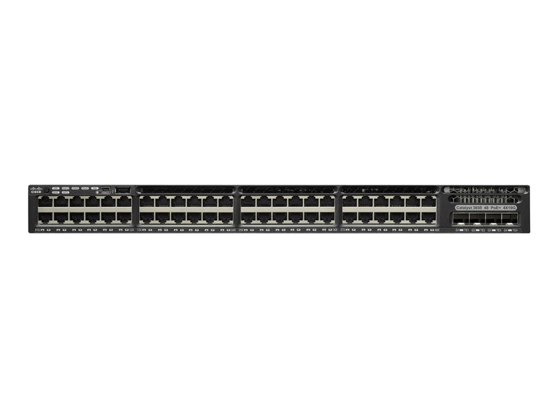 Cisco Catalyst 3650-48PS-L - Switch - Administrado - 48 x 10/100/1000 (PoE+) + 4 x SFP - escritorio, montable en riel - PoE+ (390 W) (WS-C3650-48PS-L)