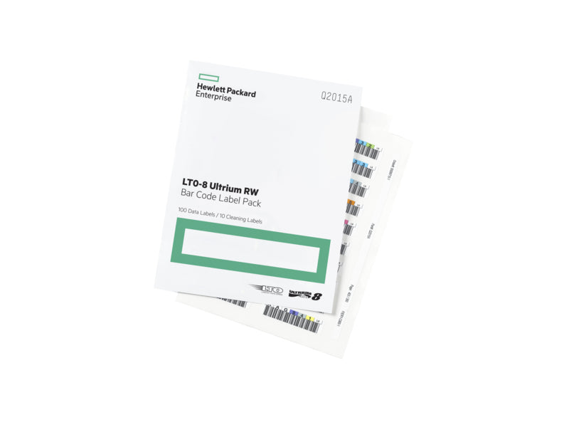 Paquete de etiquetas de código de barras HPE LTO-8 Ultrium RW - Etiquetas de código de barras